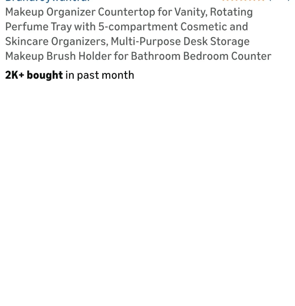 Elegant Gold and Clear Makeup Organizer